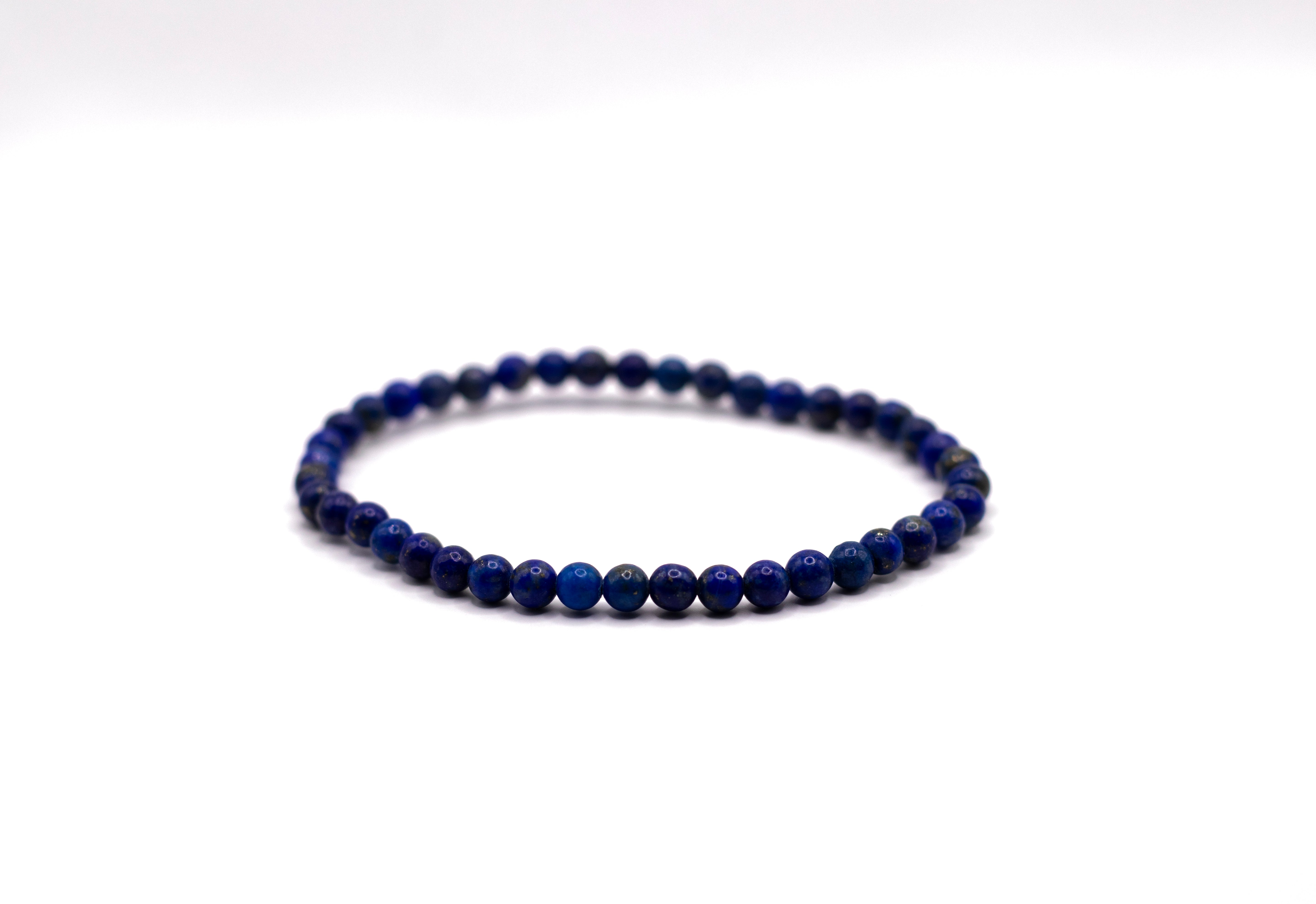 Lapis Lazuli Natur Edelstein Kugelarmband Ø 4,5 mm flexibel