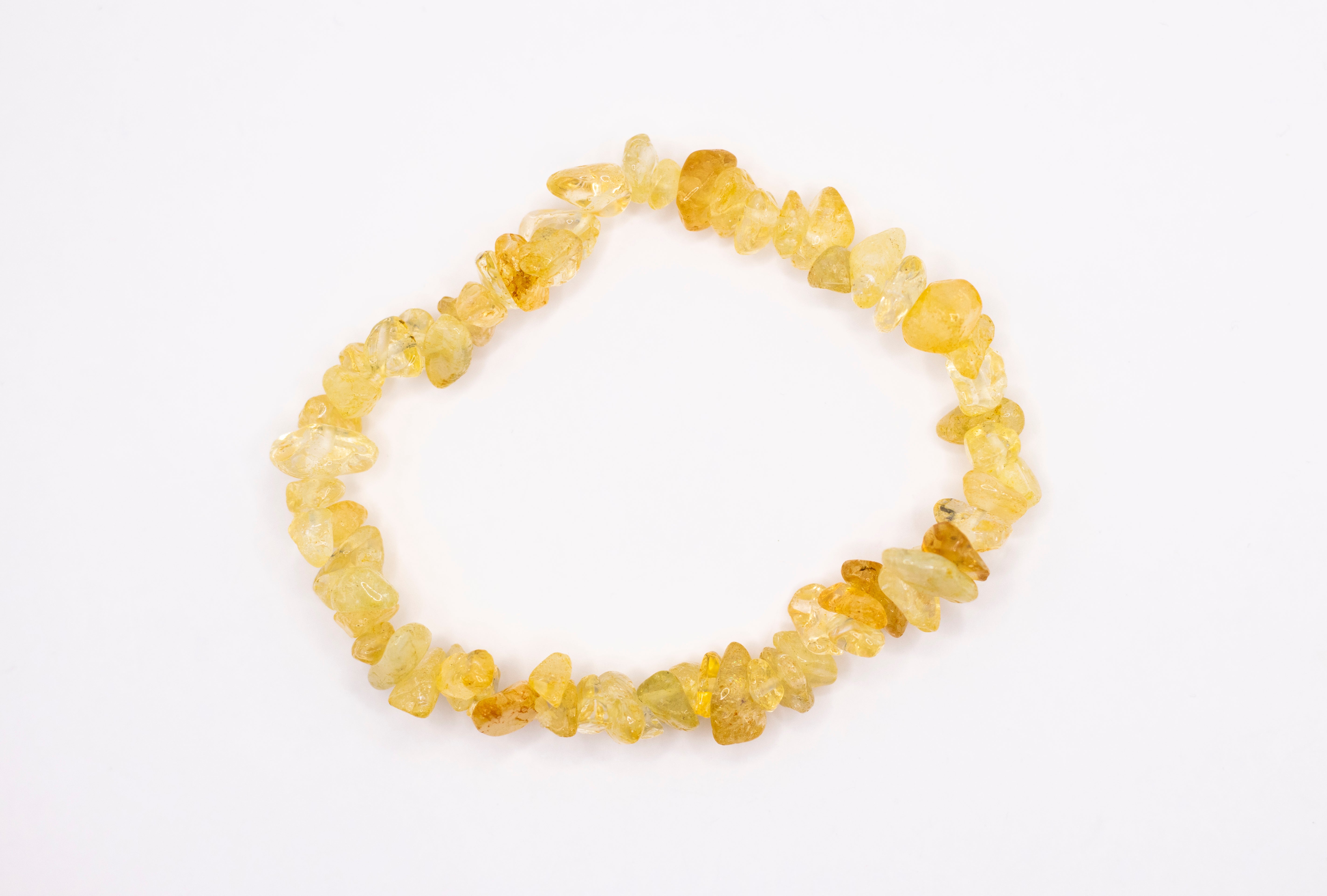 Citrin Edelstein Splitterarmband flexibel