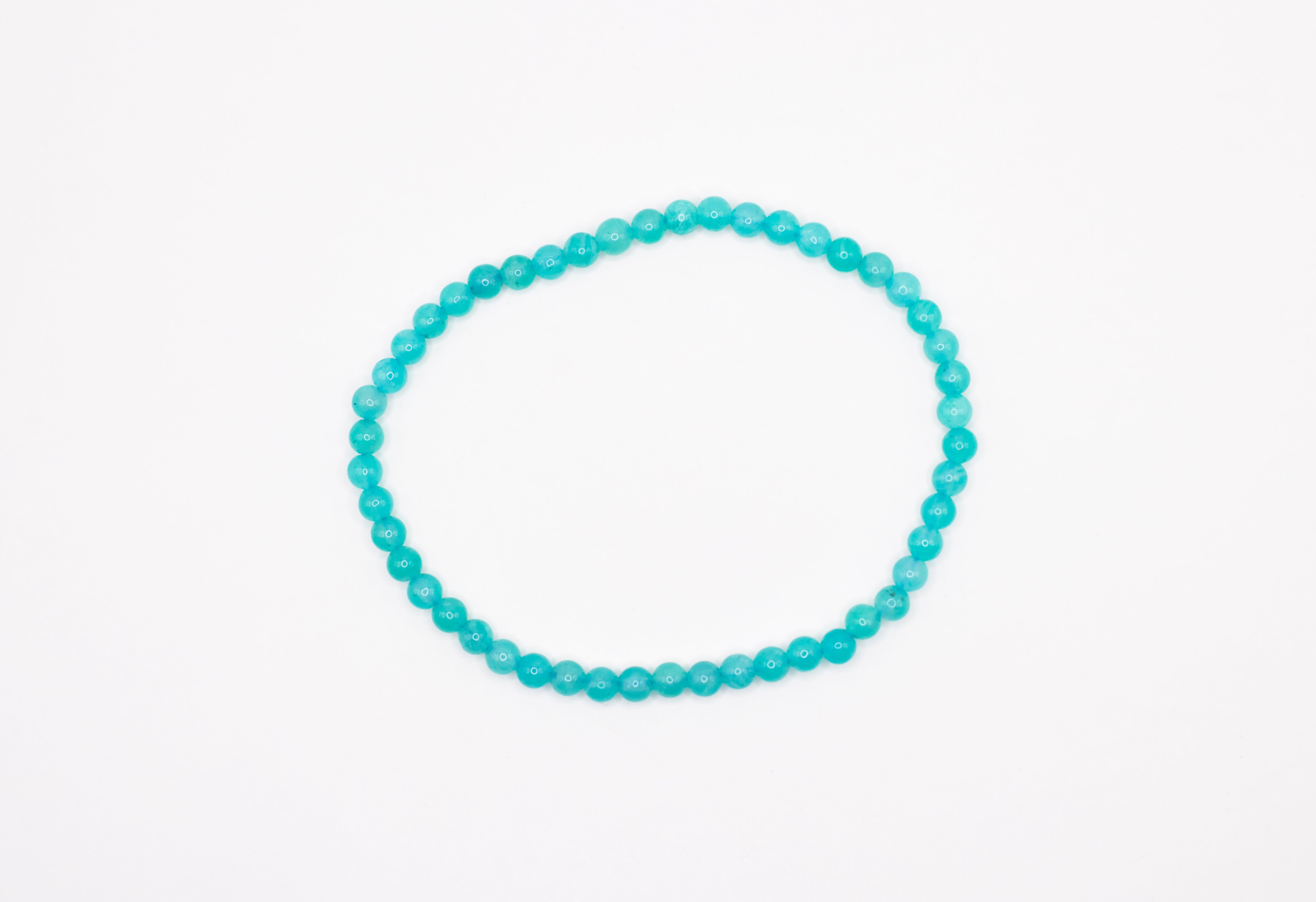 Amazonit Edelstein Kugelarmband Ø 4,5 mm flexibel (beste Qualität)