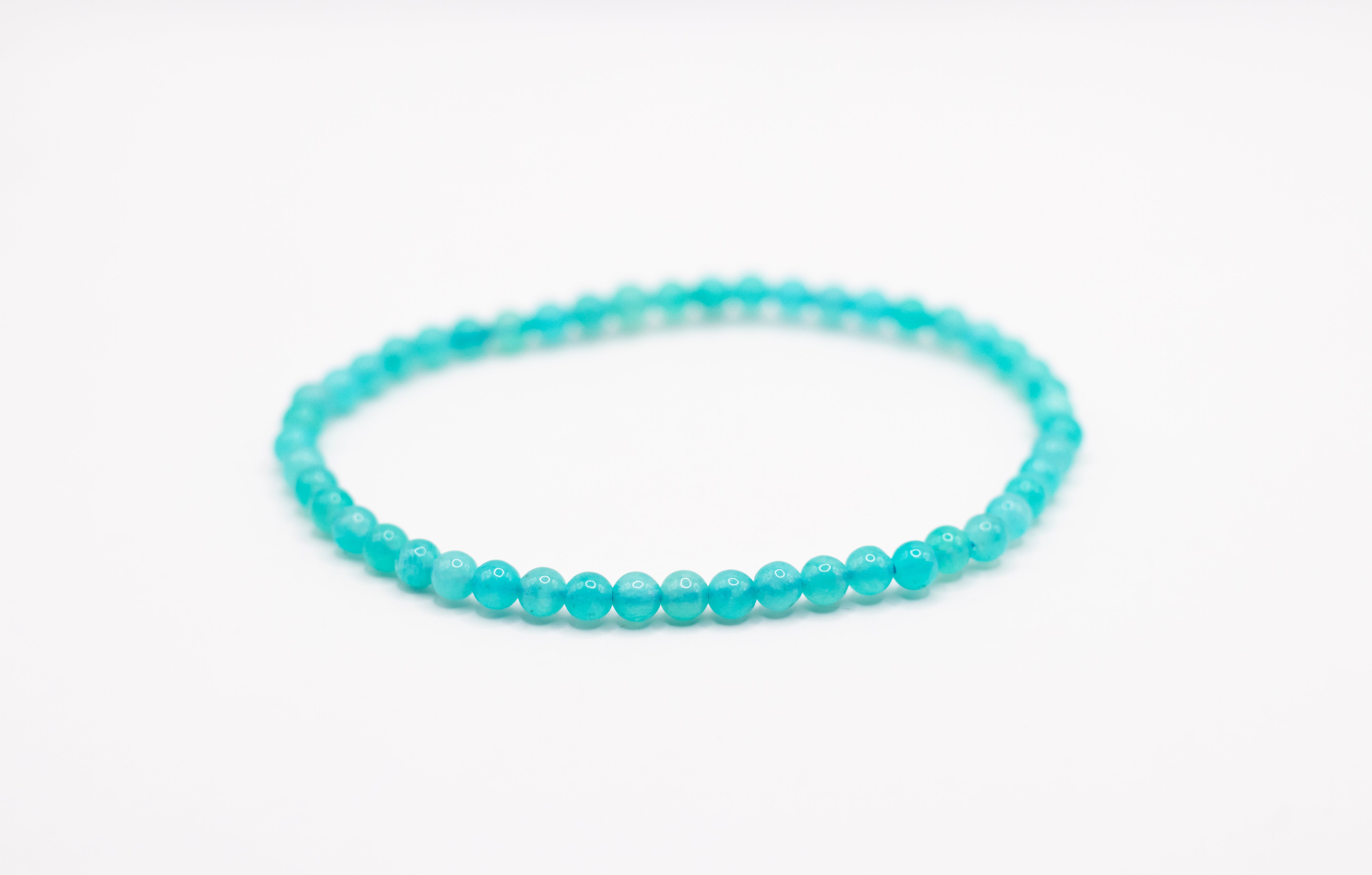 Amazonit Edelstein Kugelarmband Ø 4,5 mm flexibel (beste Qualität)