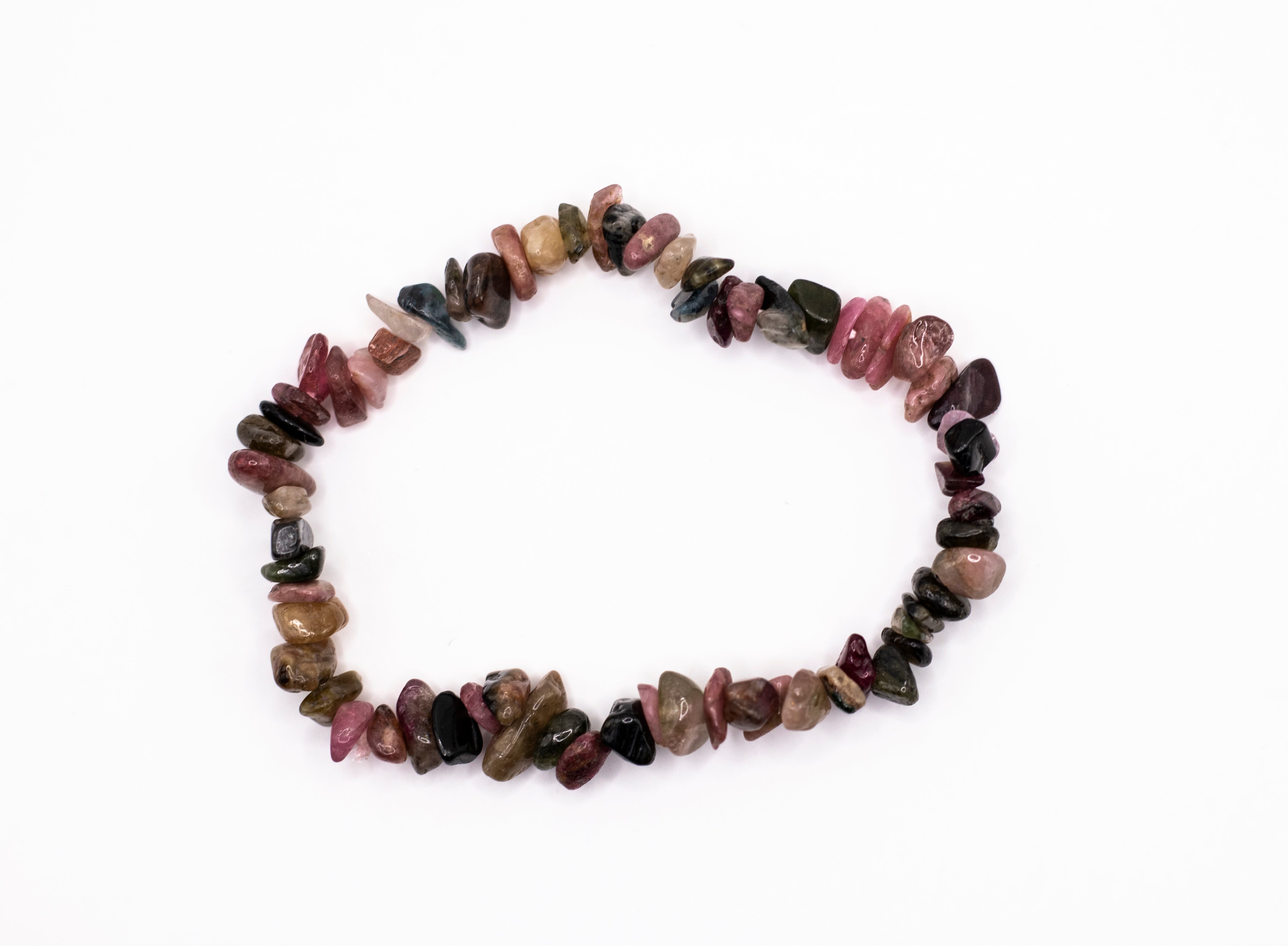 Turmalin bunt Edelstein Splitterarmband flexibel