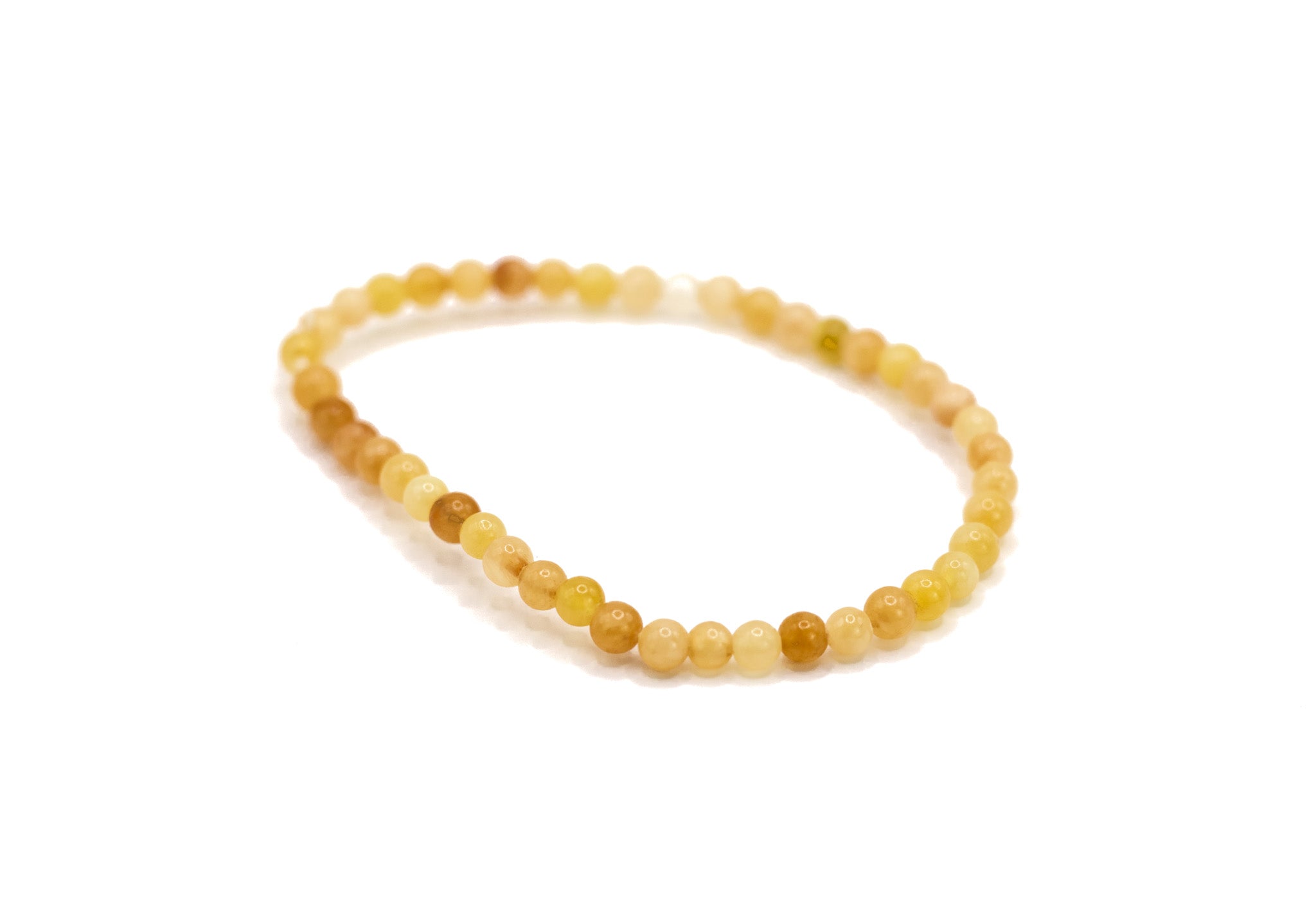 Elegantes Orangencalcit Armband aus 4 mm Kugeln in AA-Qualität, flexibel und dehnbar, für emotionale Ausgeglichenheit und kreative Energie