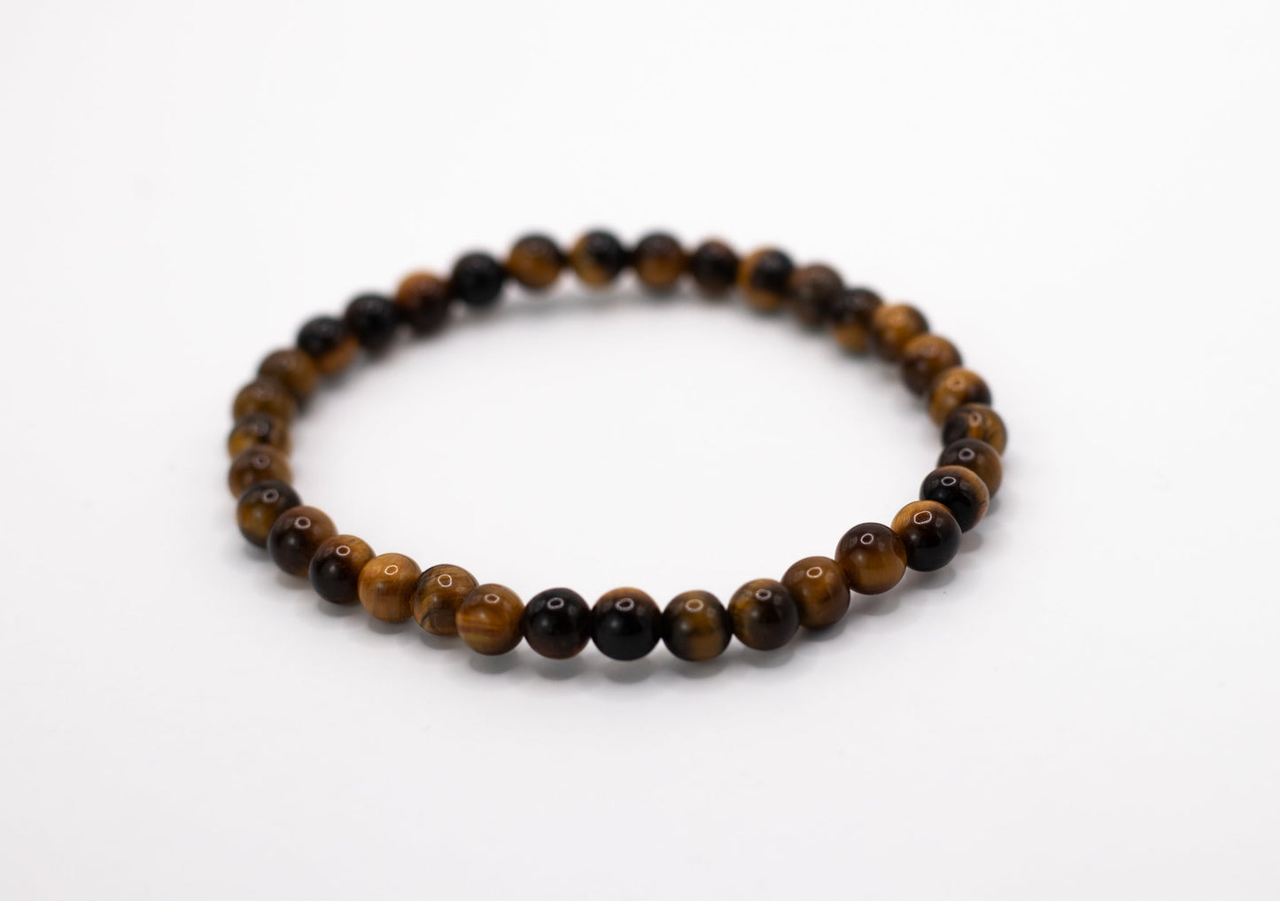 Tigerauge 6 mm Kugel Edelstein Armband flexibel, dehnbar, AA-Qualität, für innerer Stärke und Selbstvertrauen