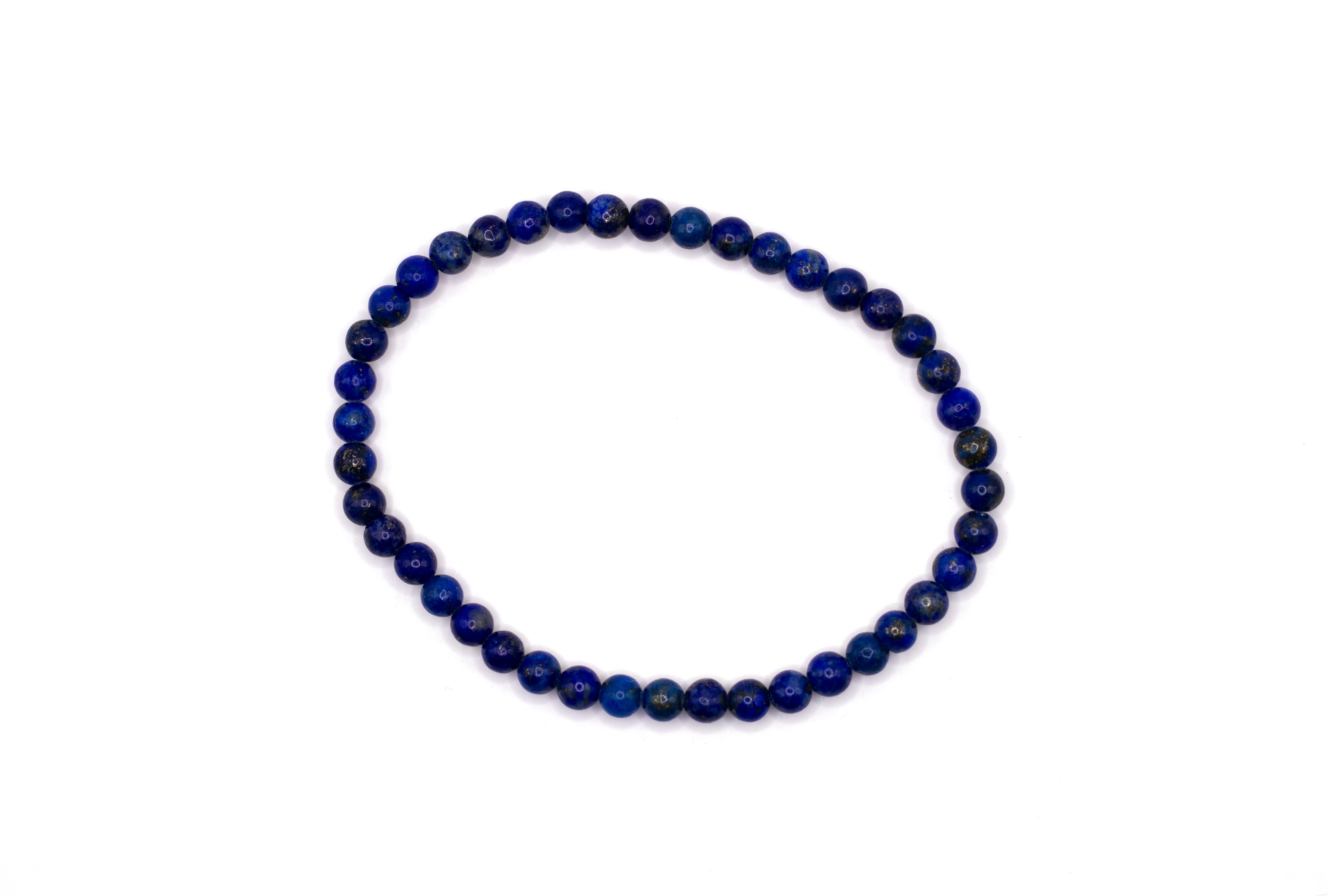 Lapis Lazuli Natur Edelstein Kugelarmband Ø 4,5 mm flexibel