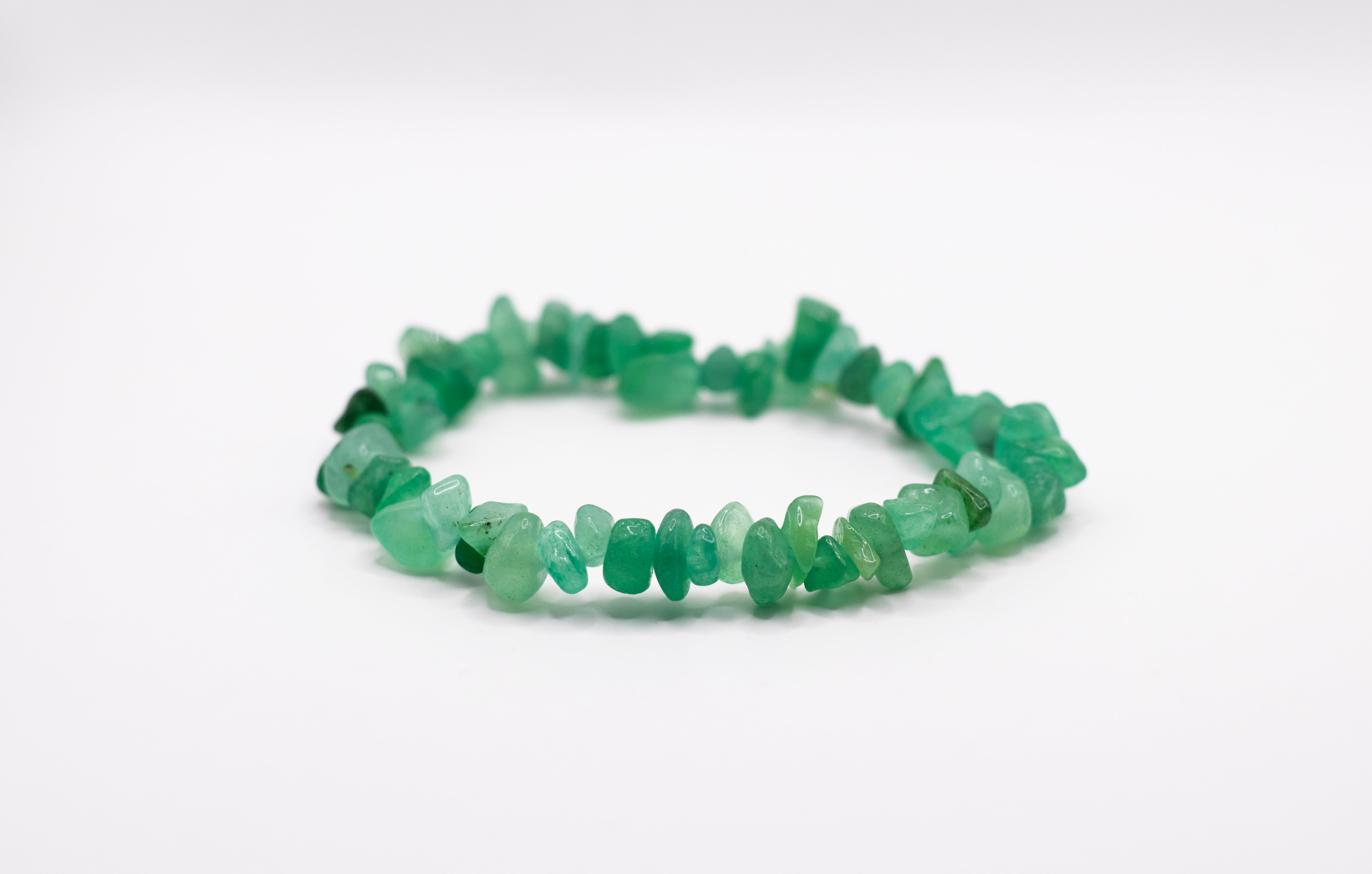 Aventurin grün Edelstein Splitterarmband flexibel