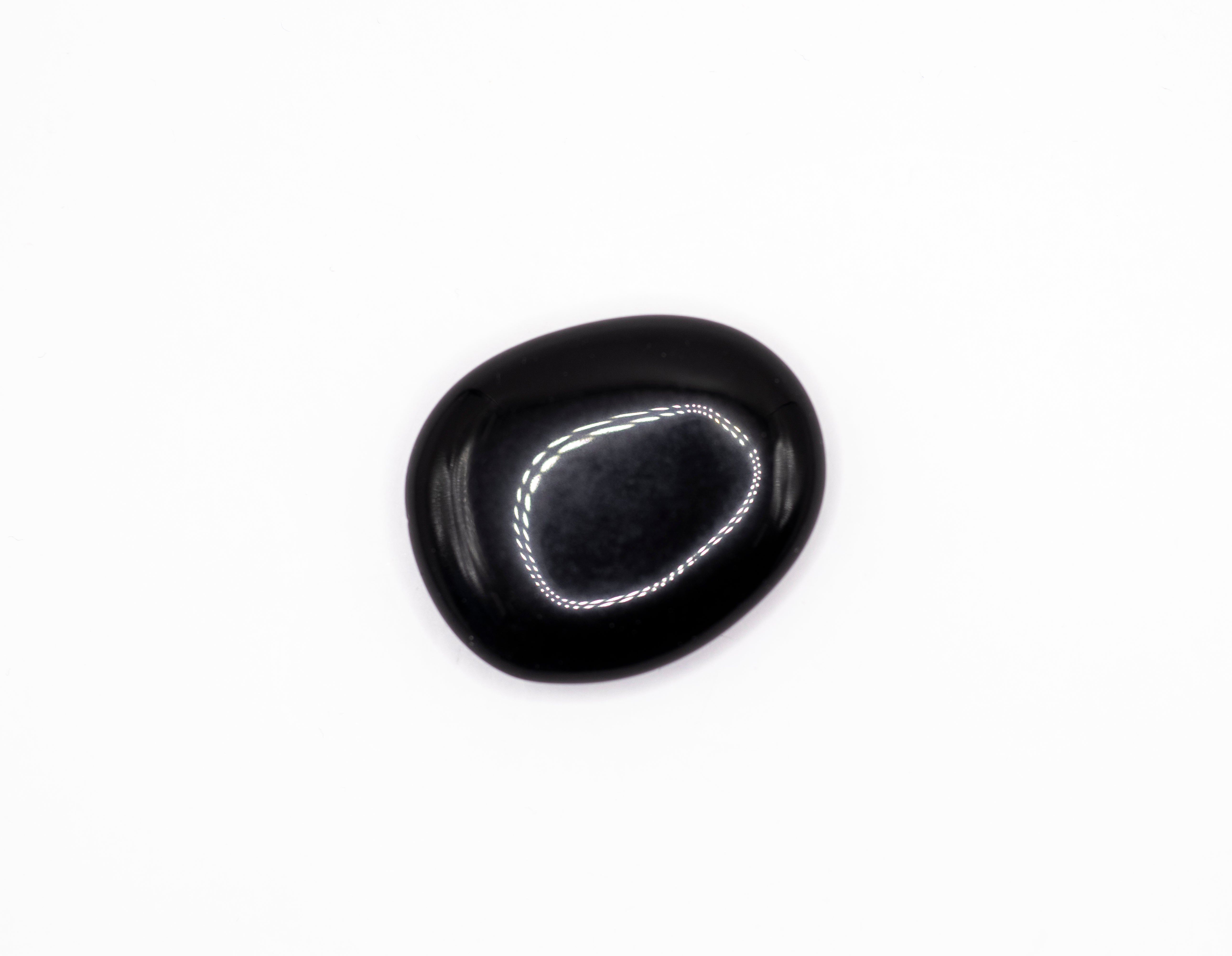 Obsidian schwarz Handschmeichler Massagestein Ø 30 - 44 mm | 15 - 25 g