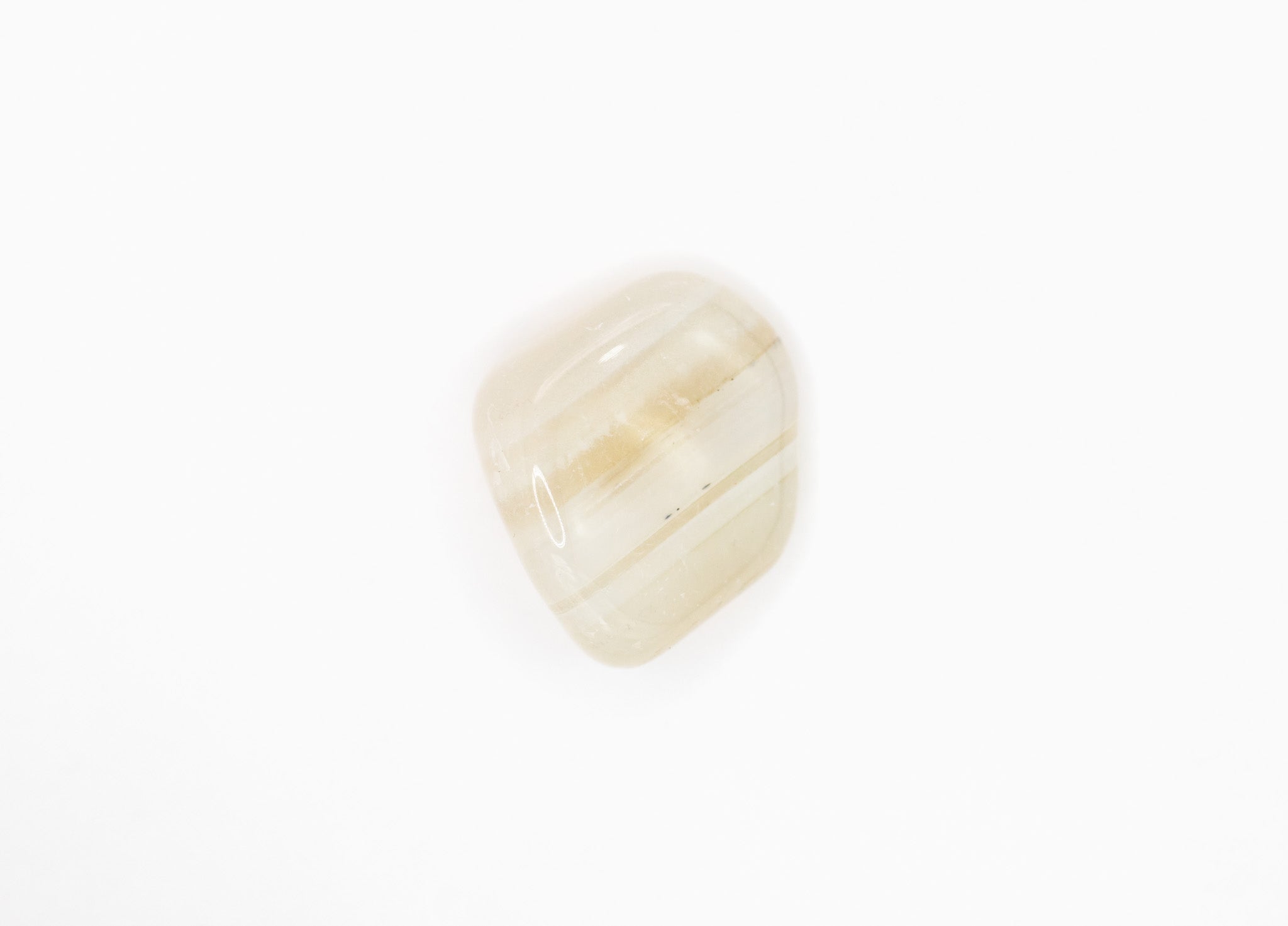 Achat weiß Trommelstein, Ø ca. 25 - 35 mm – Friedensachat, handpoliert, Stein der Erdung und Stabilität