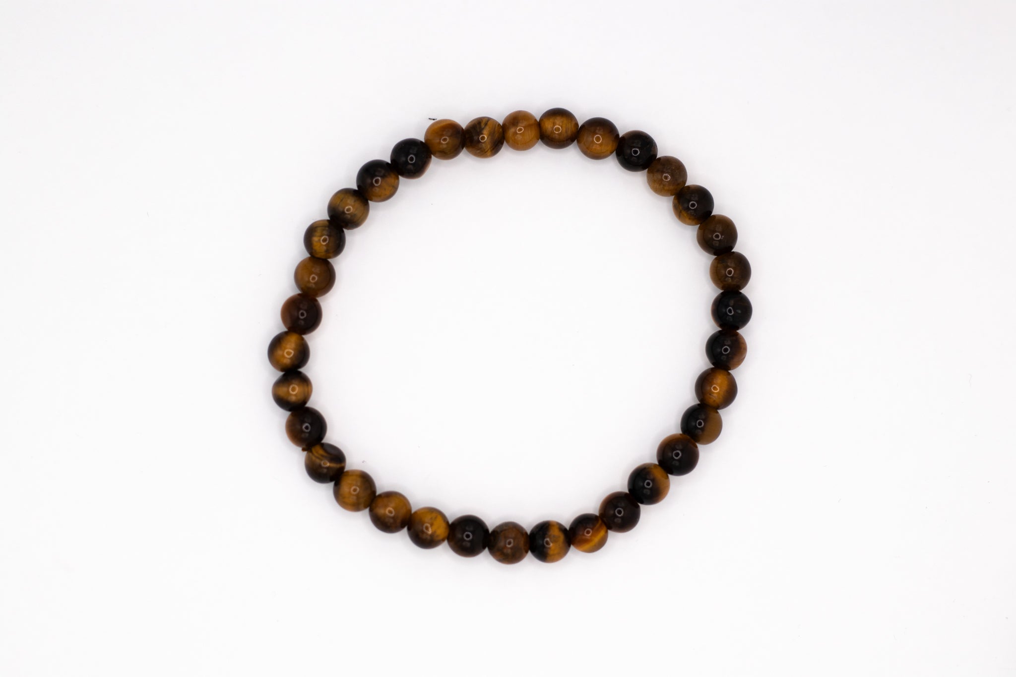 Tigerauge 6 mm Kugel Edelstein Armband flexibel, dehnbar, AA-Qualität, für innerer Stärke und Selbstvertrauen